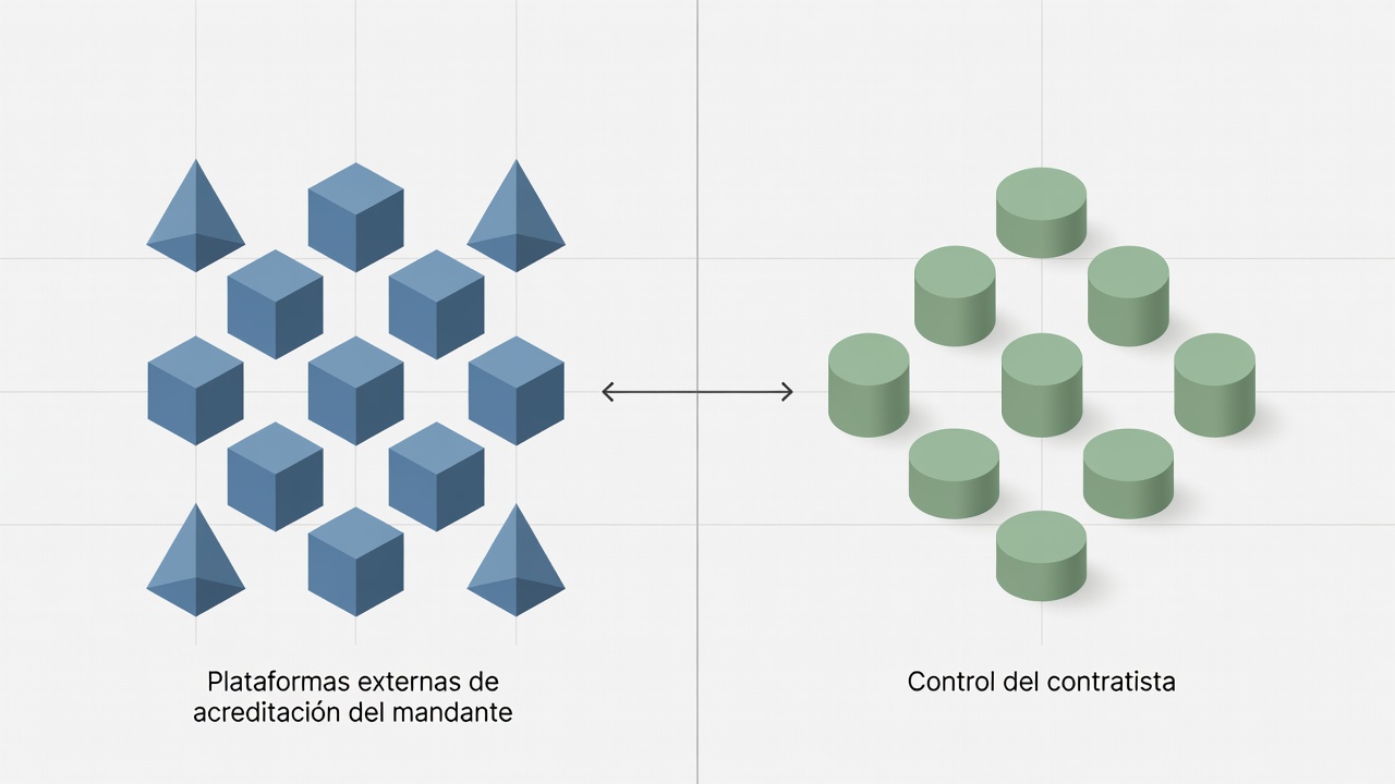 Matriz de comparación entre plataformas externas de acreditación de mandantes salmoneros y control del contratista.