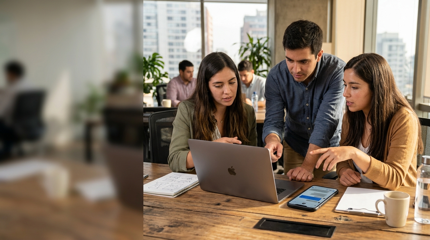 Equipo de ecommerce en Chile revisando una automatización de recuperación de carritos en WhatsApp