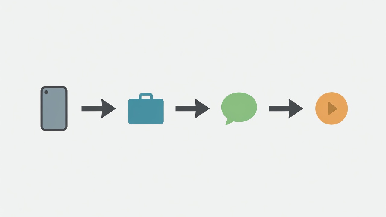 Secuencia para crear y guardar una respuesta rápida en WhatsApp Business