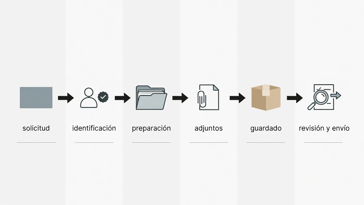 Secuencia de preparación y carga documental en una solicitud de Pronexo.